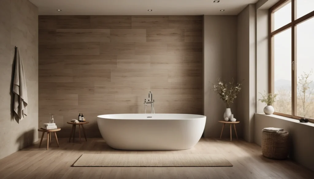 carrelage bois moderne pour salle de bain
