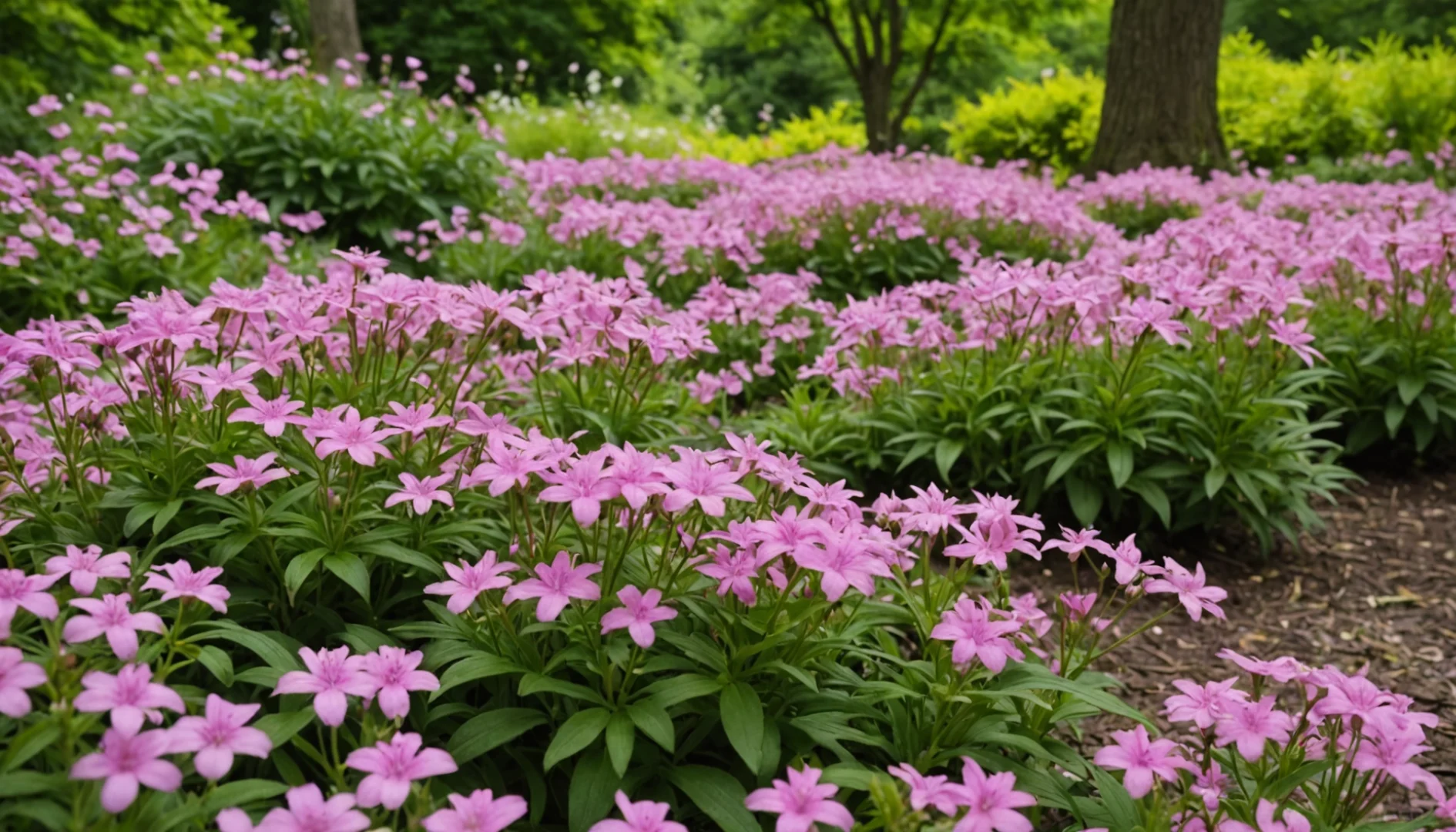 vivace à fleurs roses