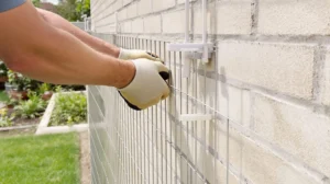 fixer un grillage sur un mur