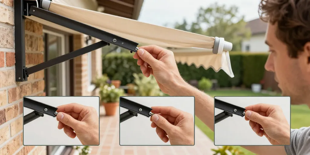 Vis de réglage store banne : le réglage en trois étapes simples